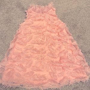 Rare Janie and Jack pink “feather” dress SZ 2- excellent condition!